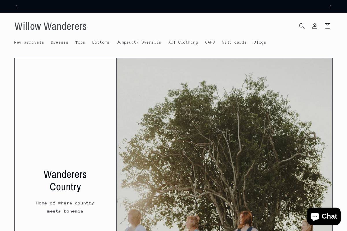 willowwanderers.com homepage screenshot