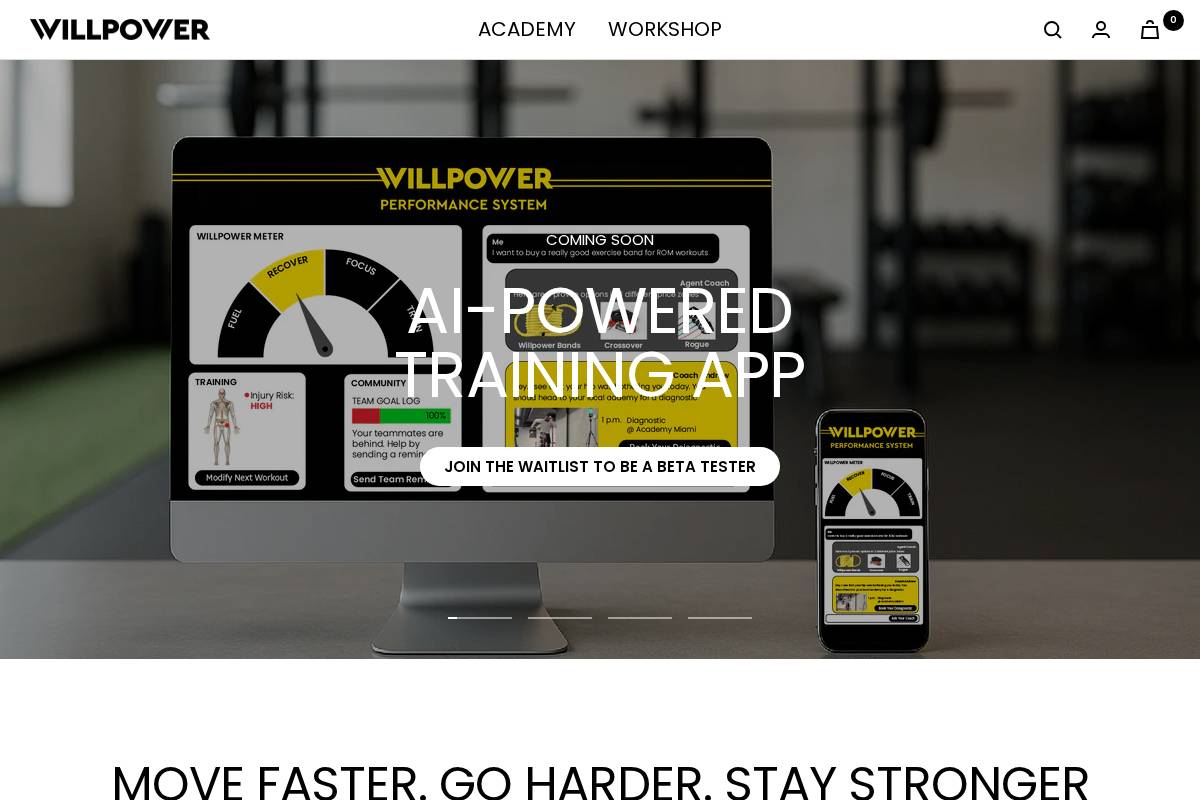 willpower-usa.com homepage screenshot