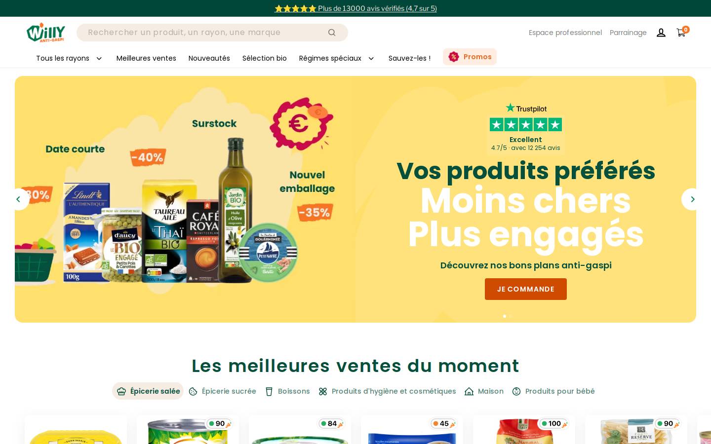 Willy anti-gaspi homepage screenshot