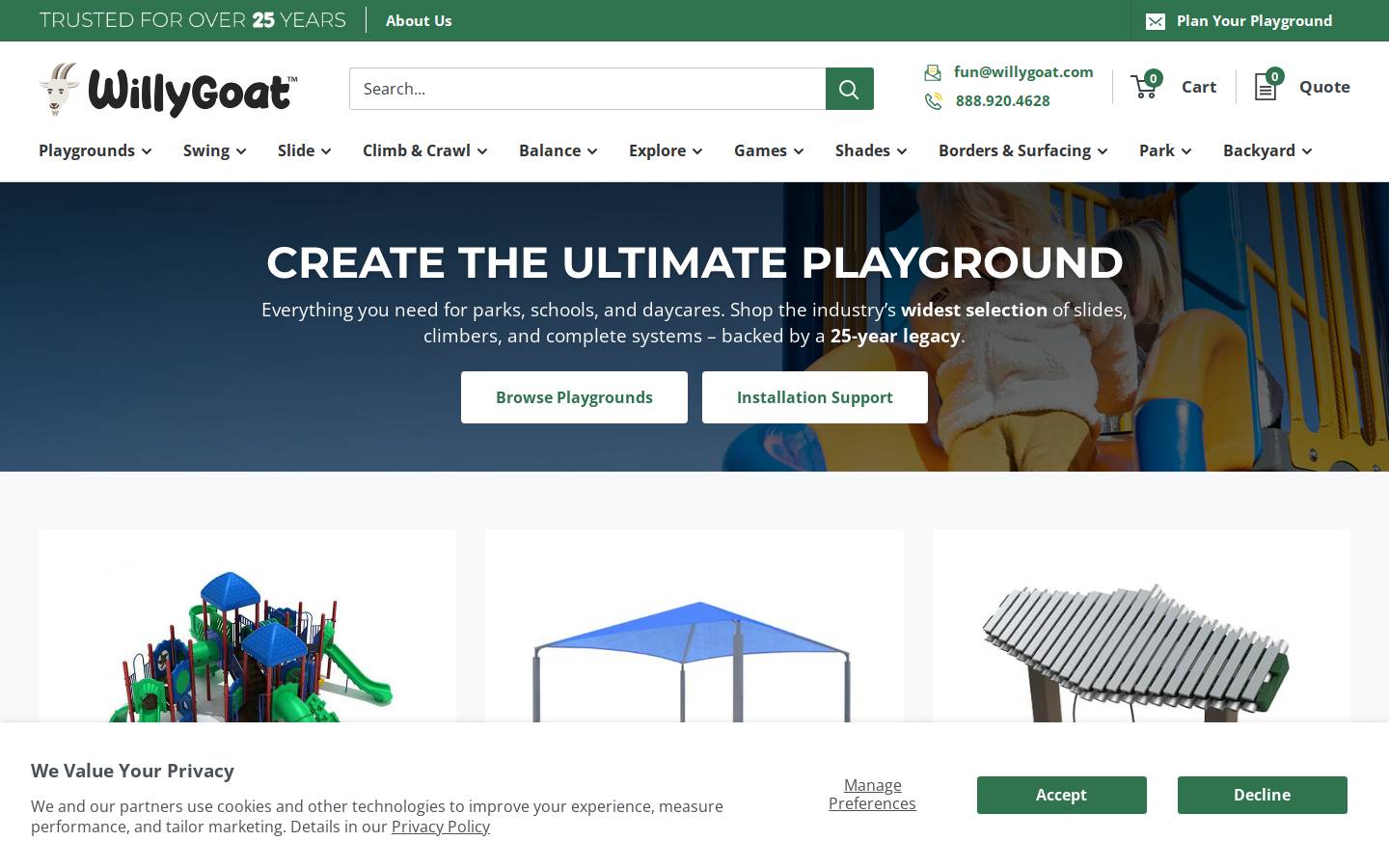 Willygoat homepage screenshot