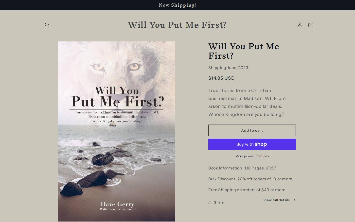 willyouputmefirst.com homepage screenshot