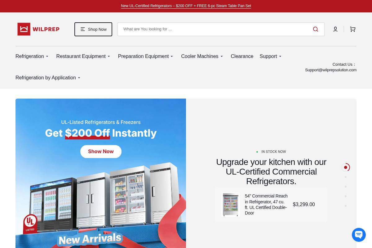 Wilprepkitchen homepage screenshot