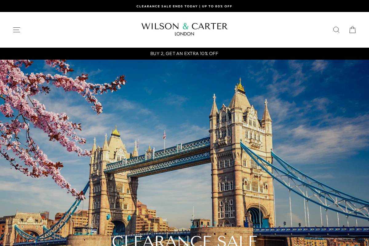 Wilson And Carter homepage screenshot