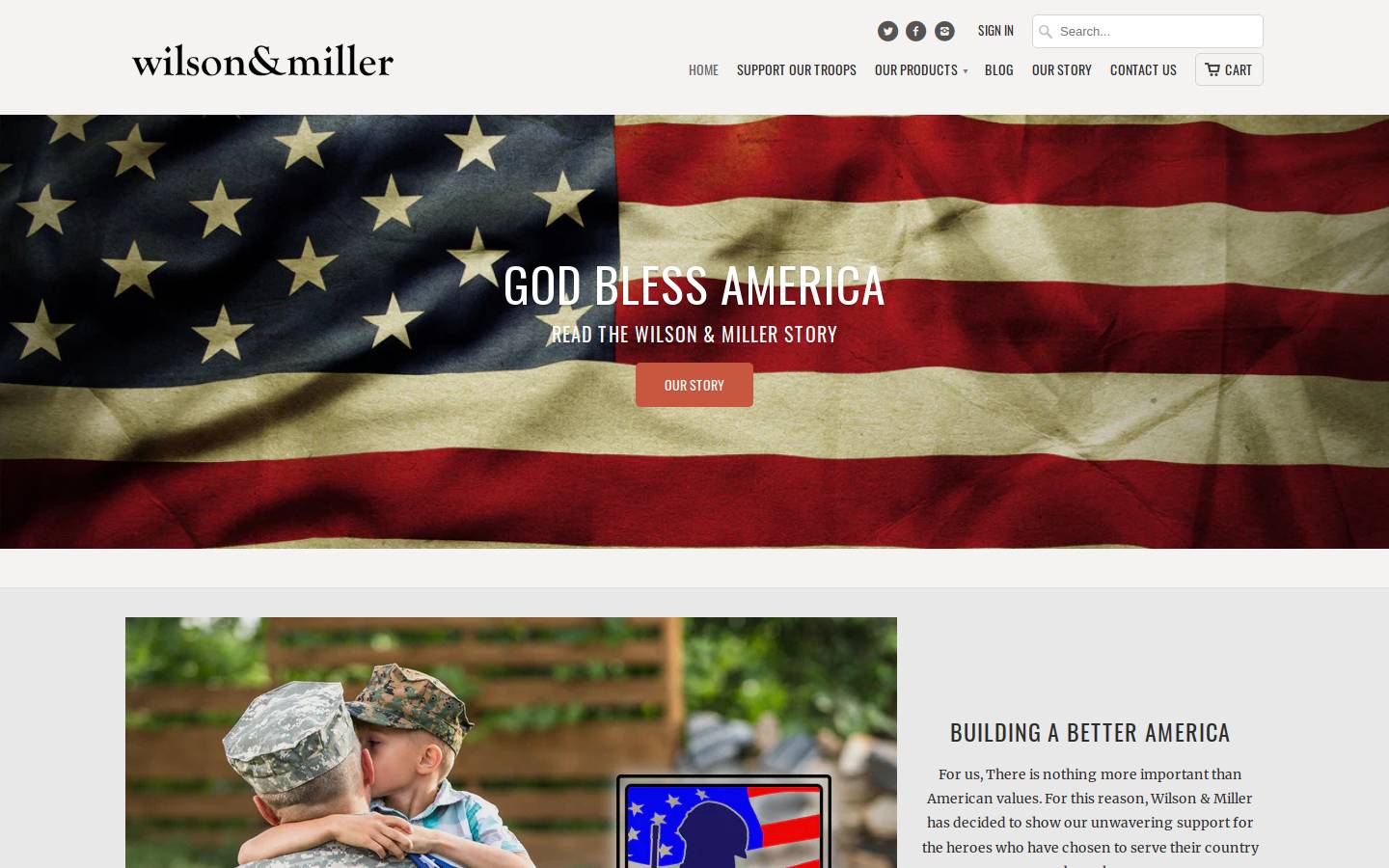 wilsonandmiller.com homepage screenshot