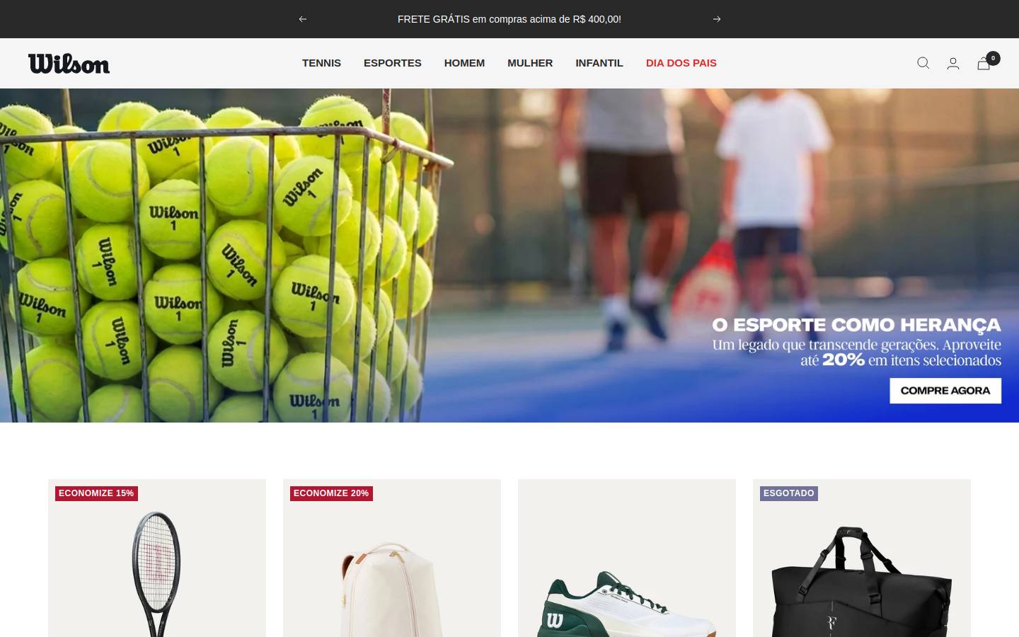 wilsonloja.com.br homepage screenshot