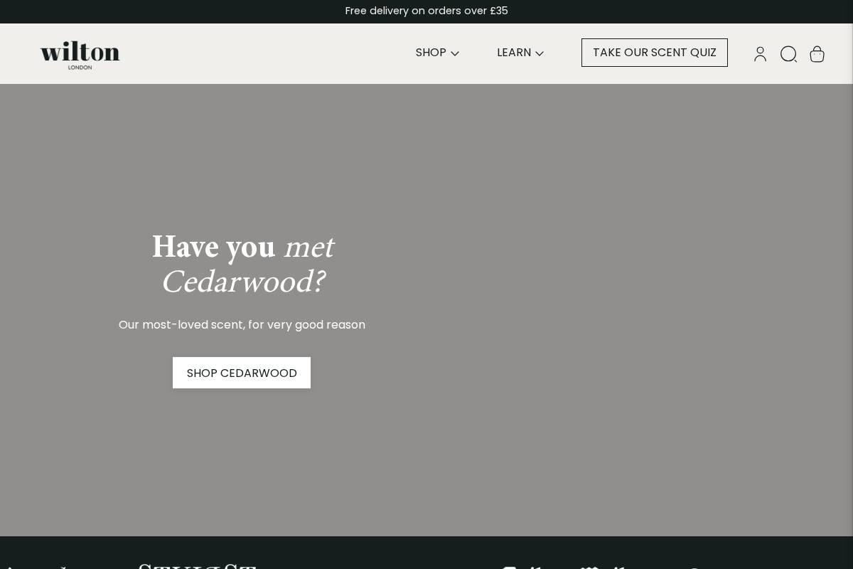 wiltonlondon.co.uk homepage screenshot
