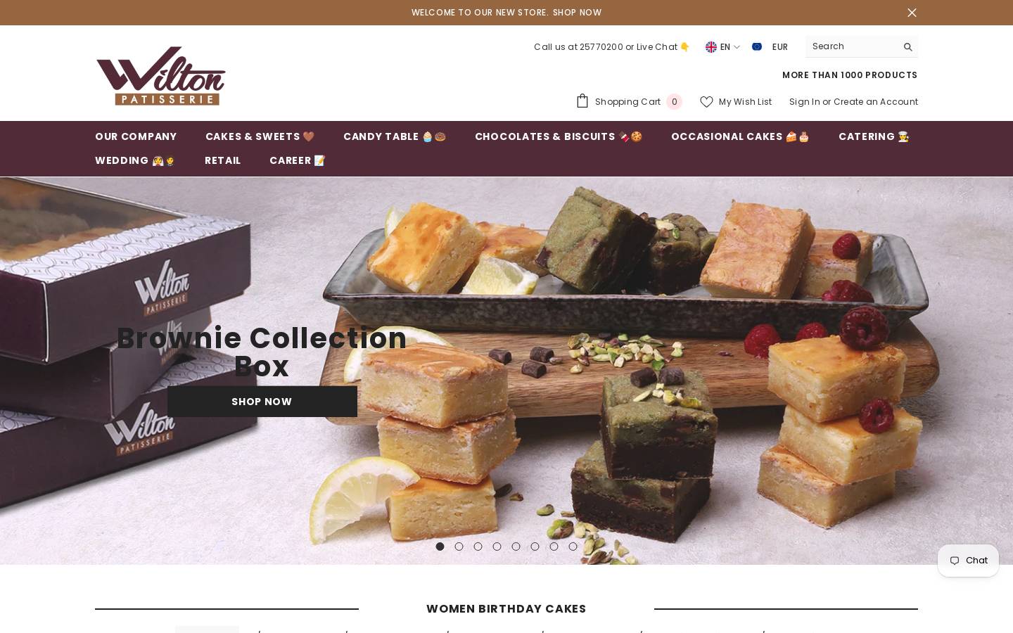 wiltonpatisserie.com homepage screenshot