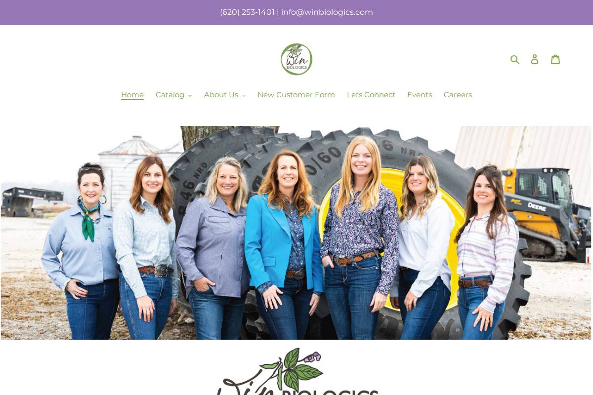 winbiologics.com homepage screenshot