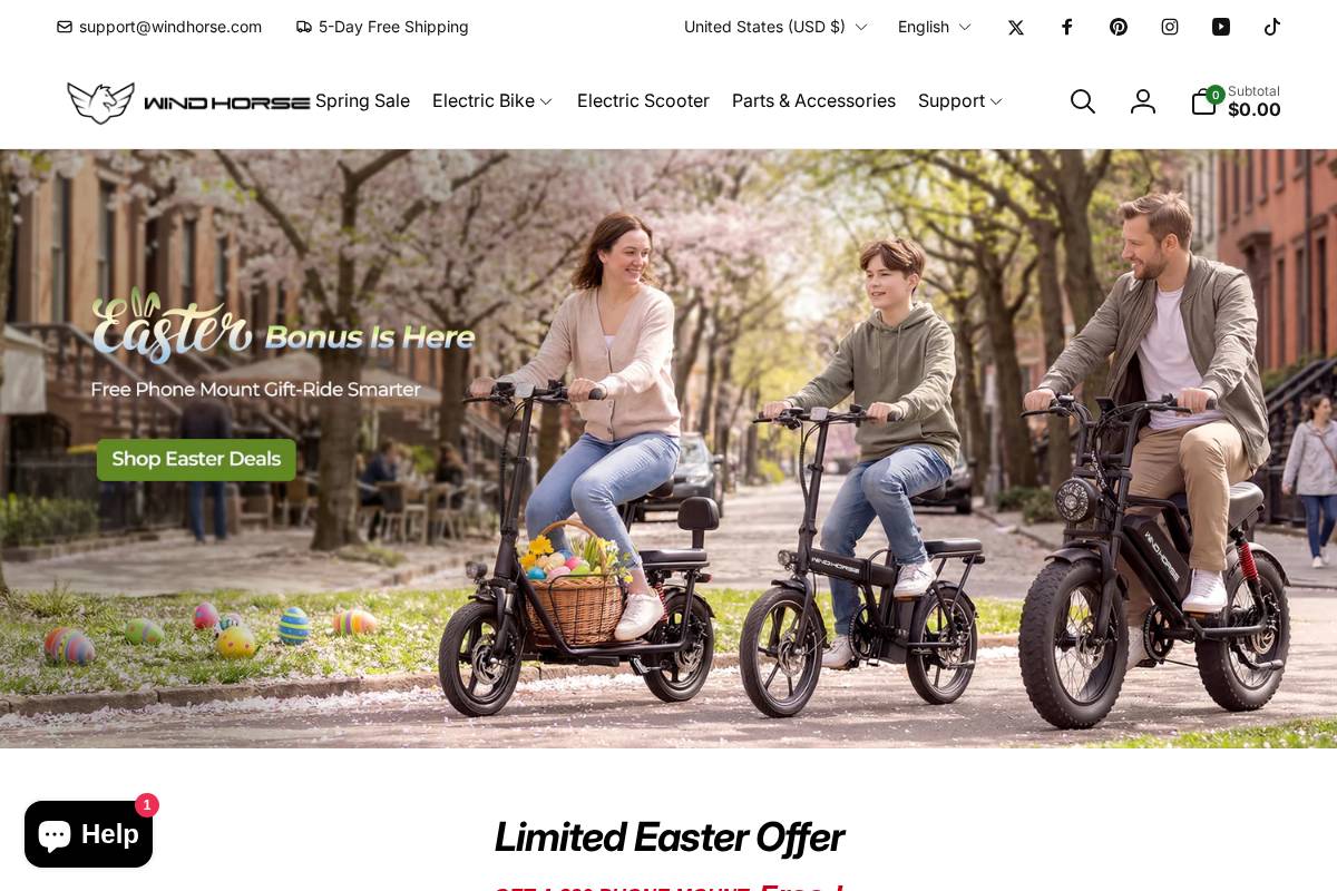 Windhorse homepage screenshot