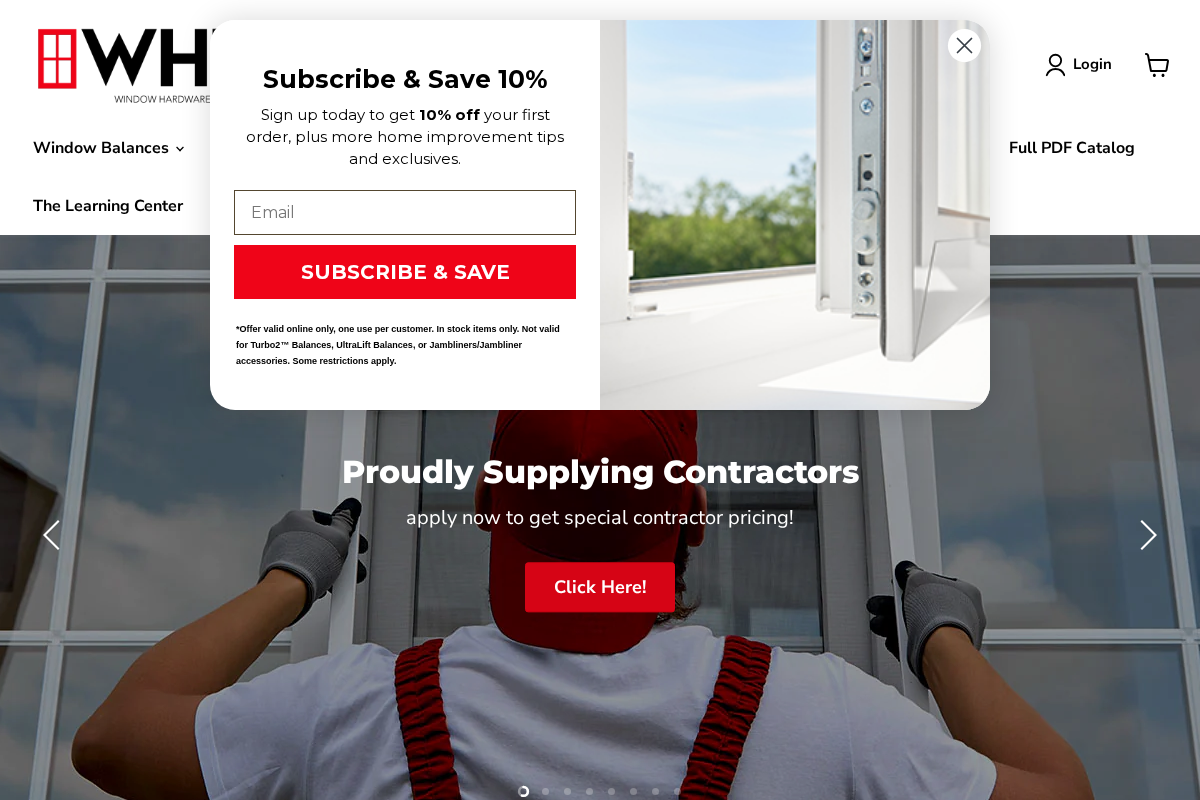 Window Hardware Direct homepage screenshot