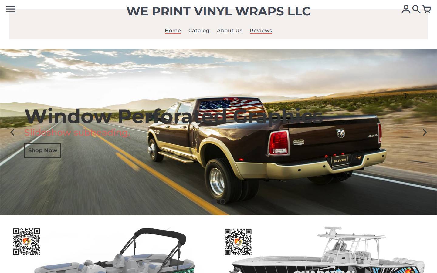 windowperforatedgraphics.com homepage screenshot