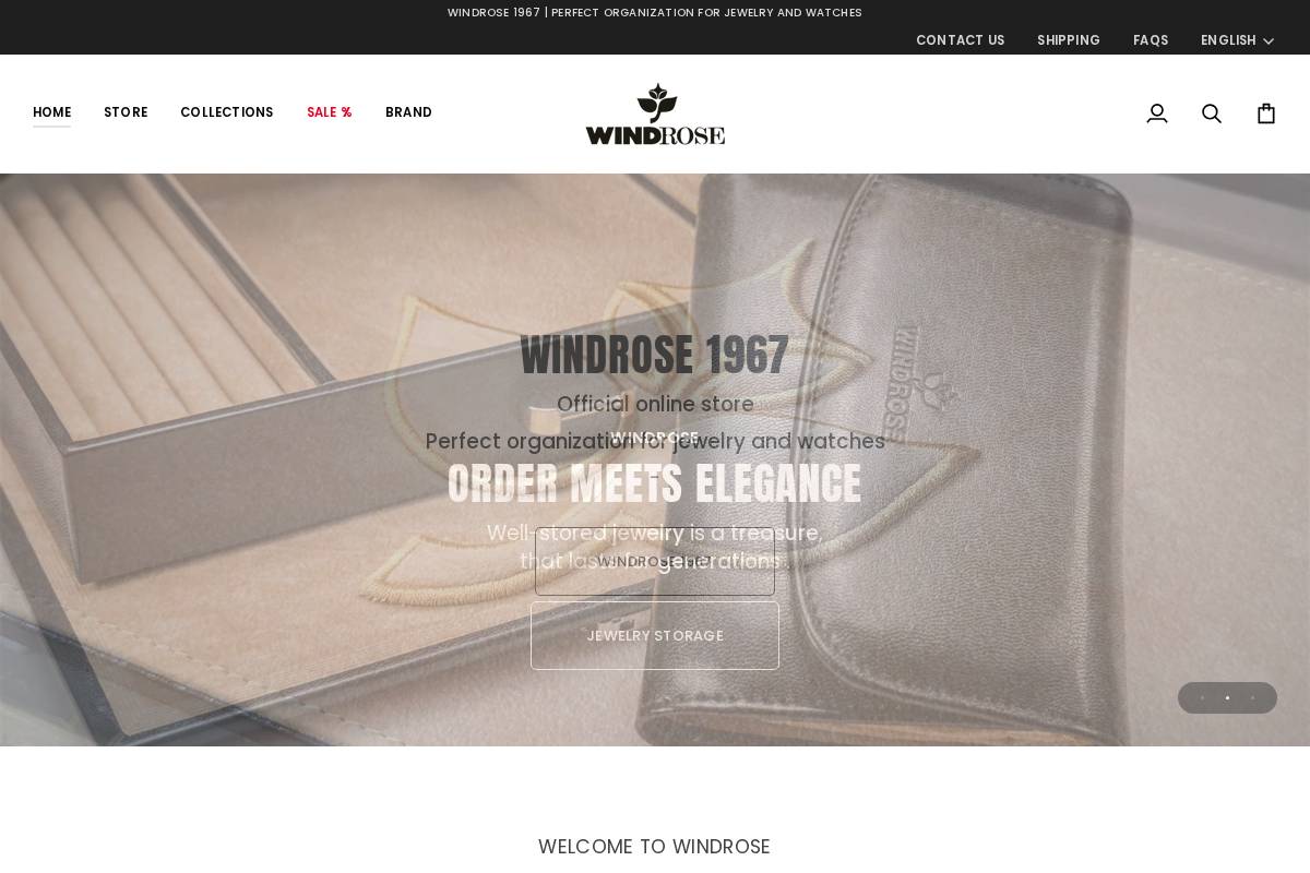 windrose-jewelry-boxes.com homepage screenshot