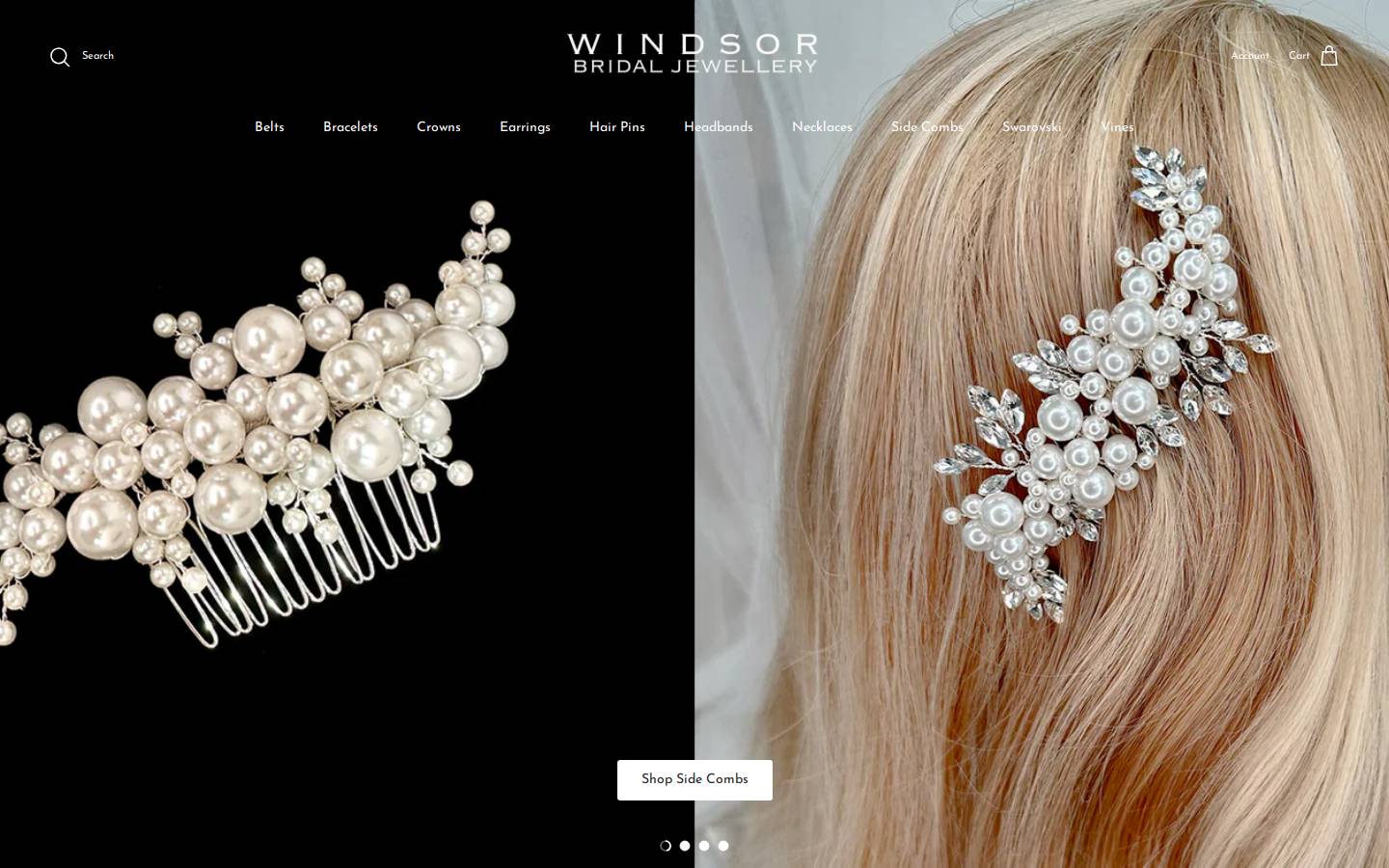 windsorbridaljewellery.com homepage screenshot