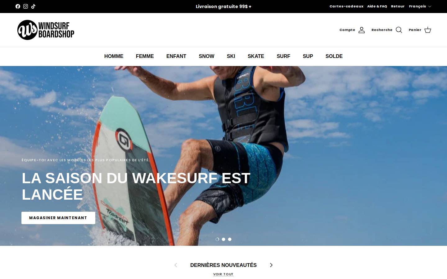 windsurfboardshop.com homepage screenshot