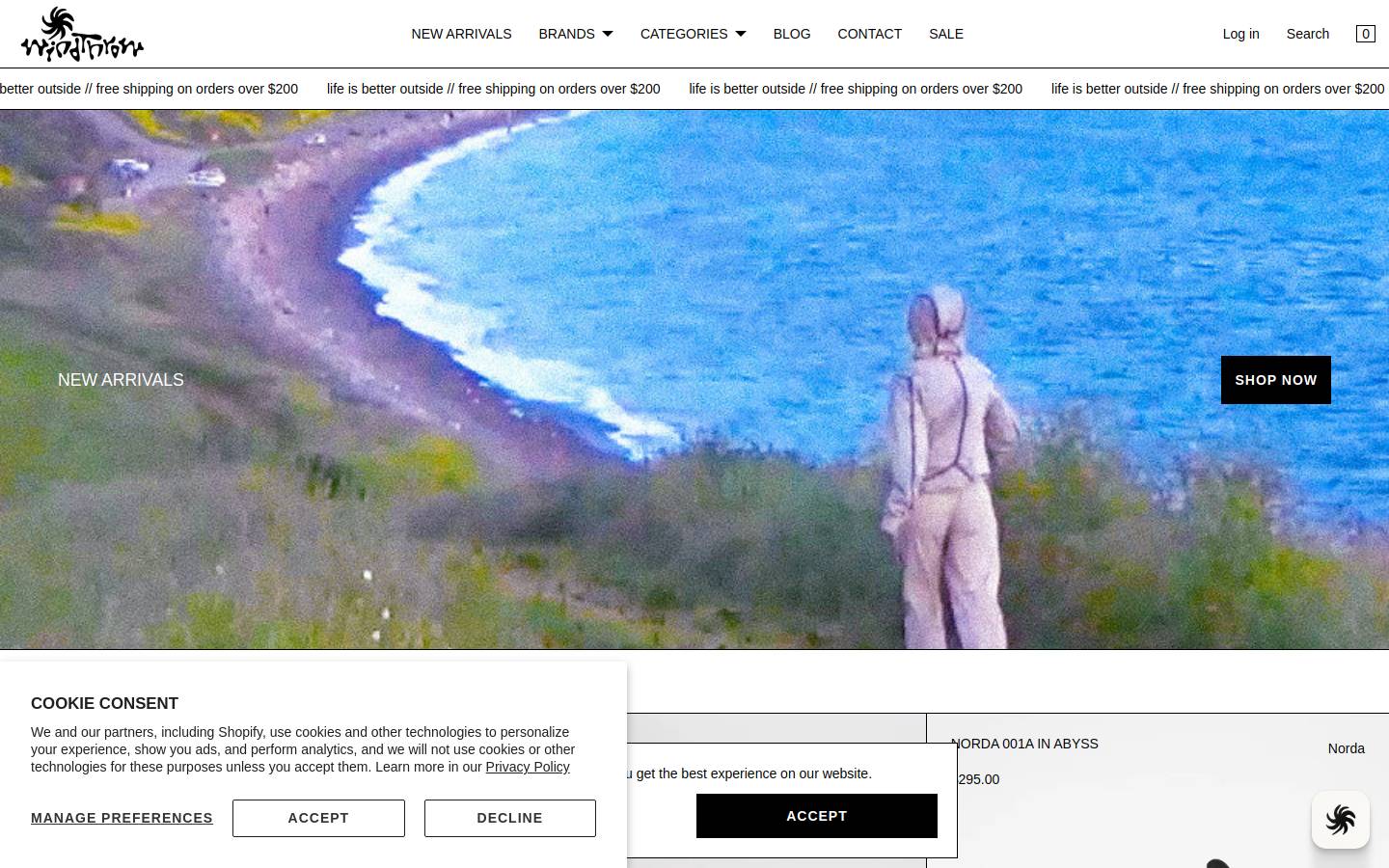 windthrow.store homepage screenshot