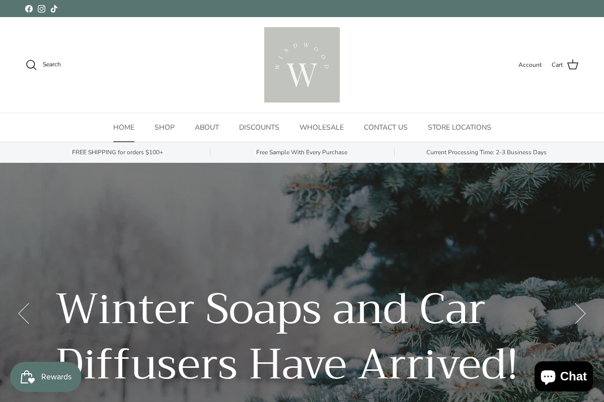 Windwood Farm Soap homepage screenshot