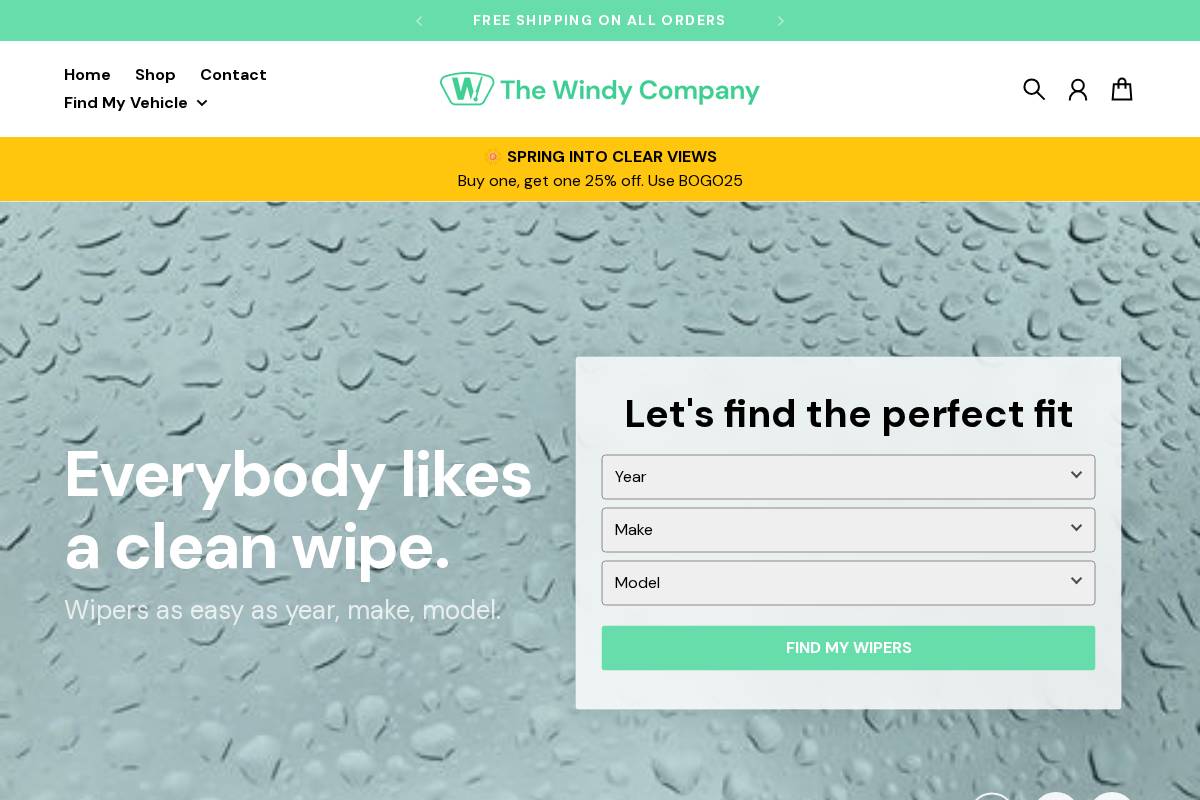 windywipers.com homepage screenshot