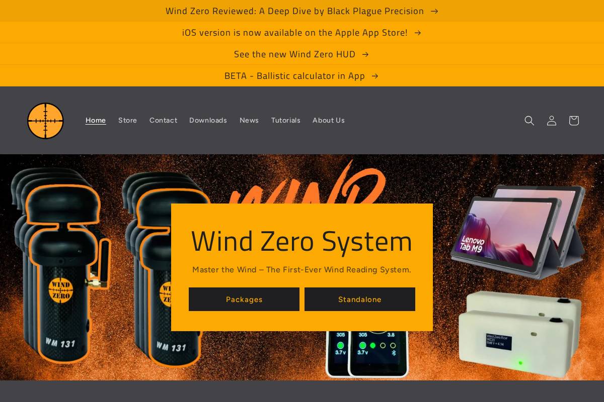 windzero.store homepage screenshot