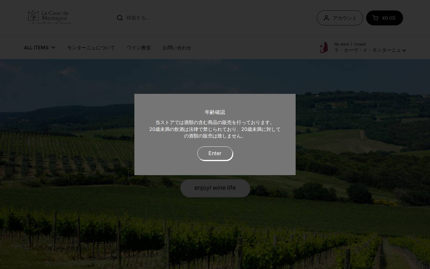 wine-montagne.com homepage screenshot