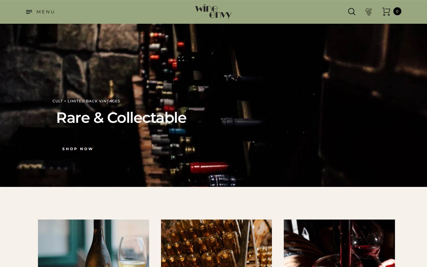 wineenvy.com.au homepage screenshot
