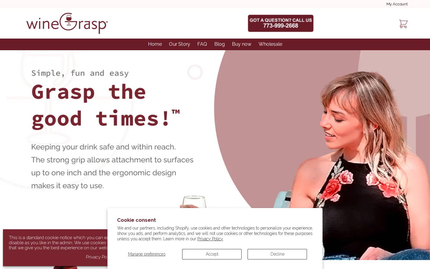 winegraspco.com homepage screenshot