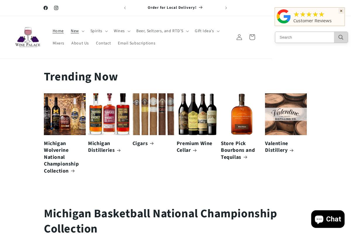 winepalacemi.com homepage screenshot