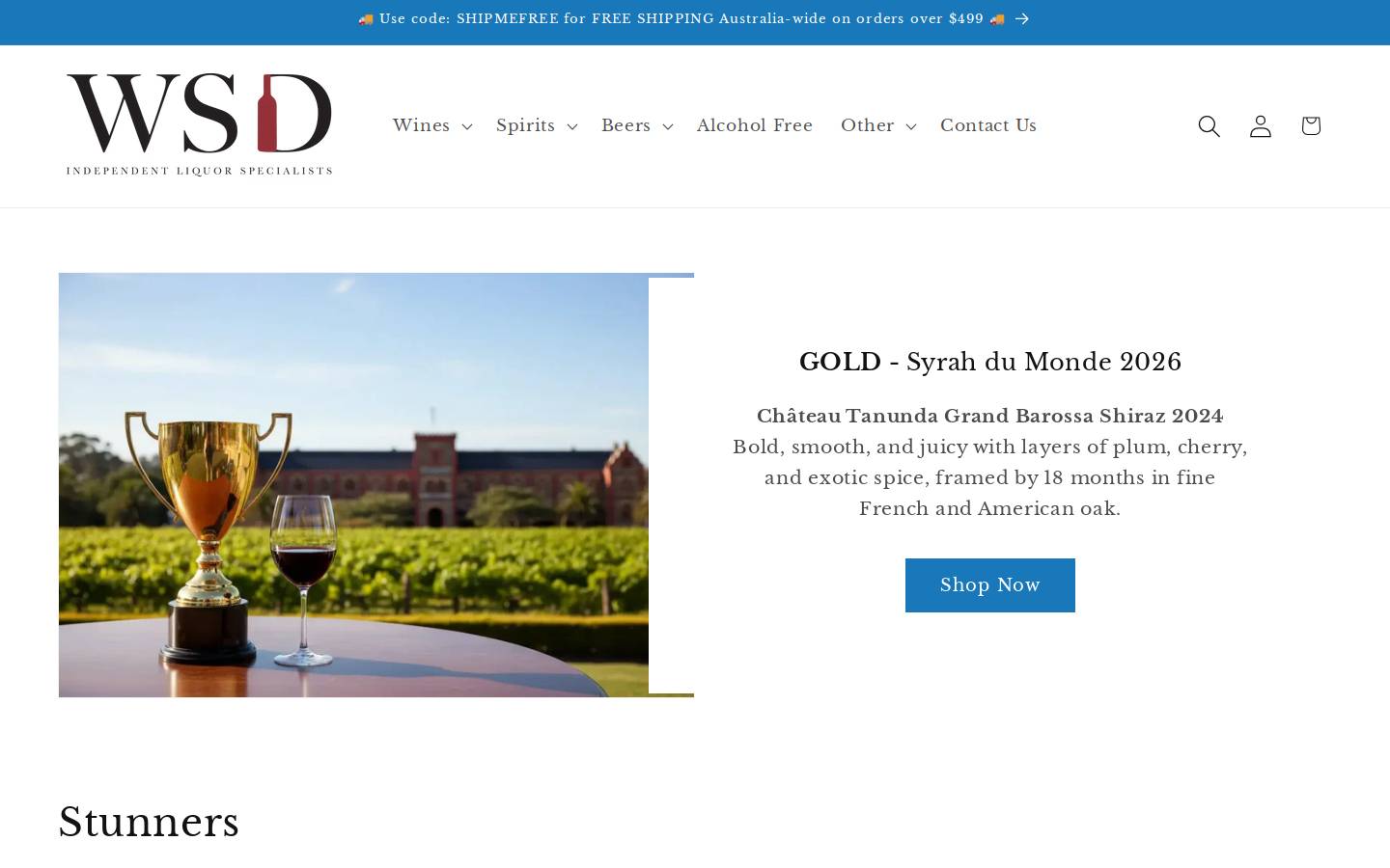 winesellersdirect.com.au homepage screenshot
