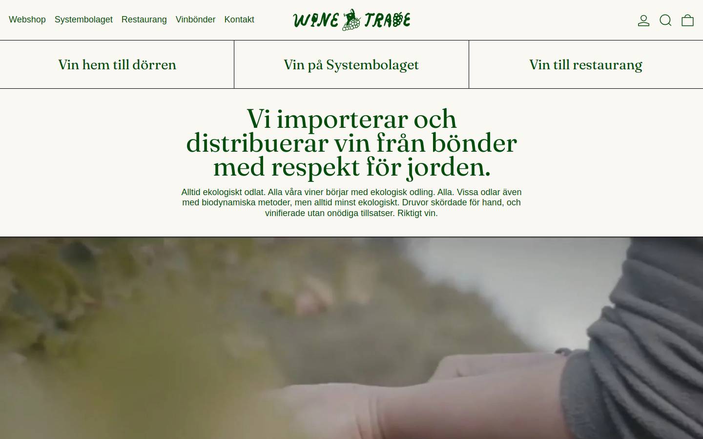 winetrade.se homepage screenshot