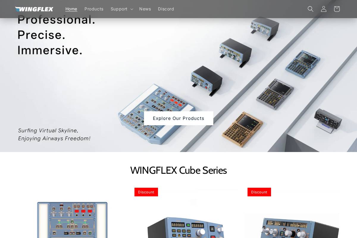 wingflex.com homepage screenshot