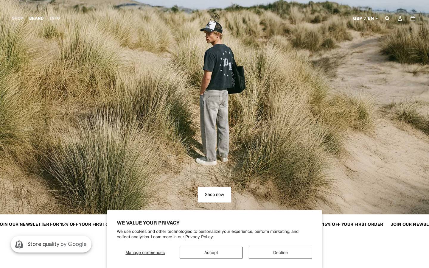 Wingsoflibertyclothing homepage screenshot