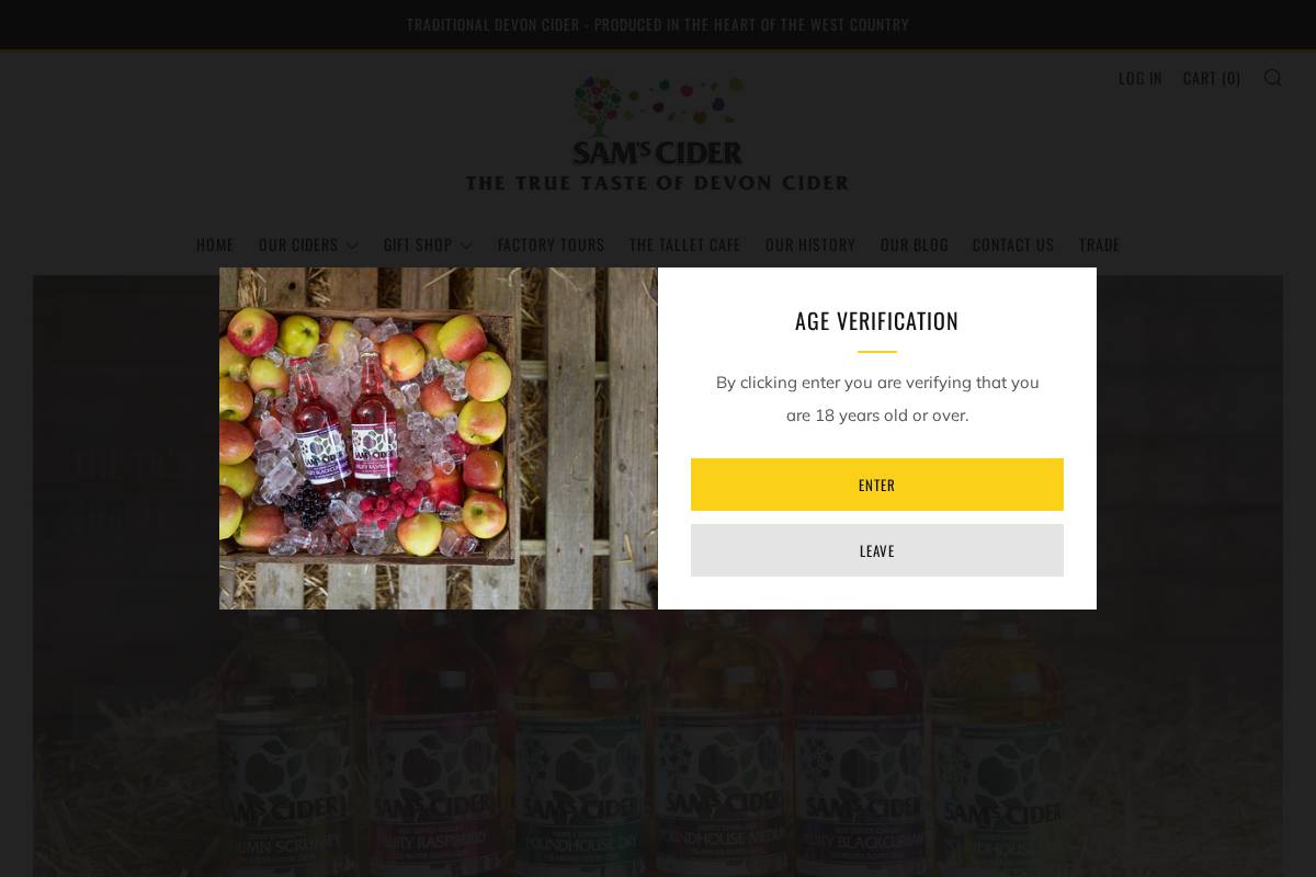 winkleighcider.co.uk homepage screenshot