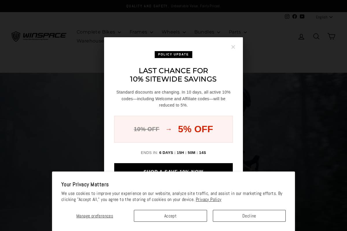 Winspace homepage screenshot