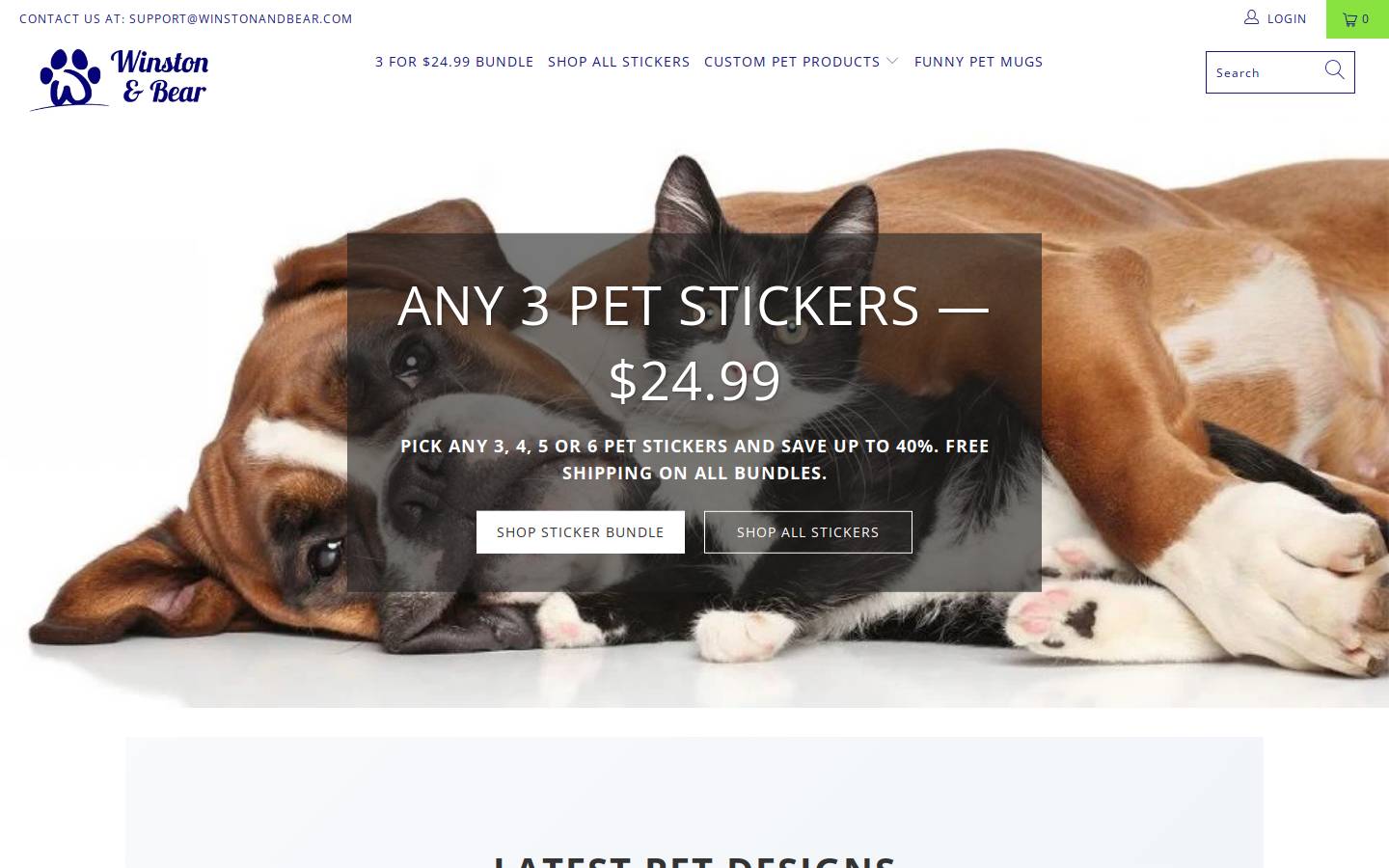 winstonandbear.com homepage screenshot