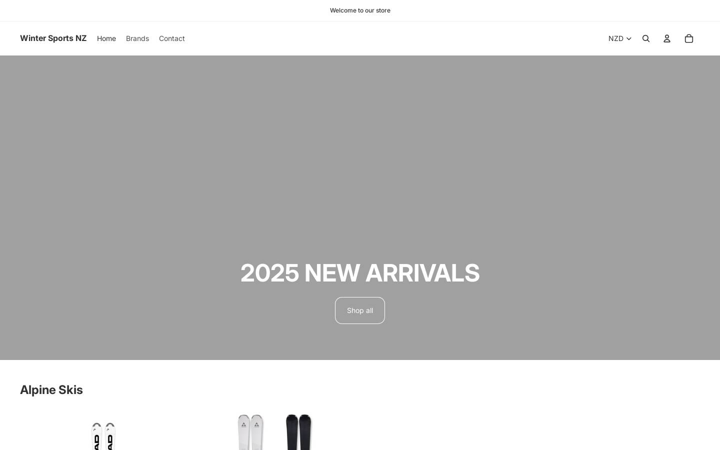 wintersports.co.nz homepage screenshot
