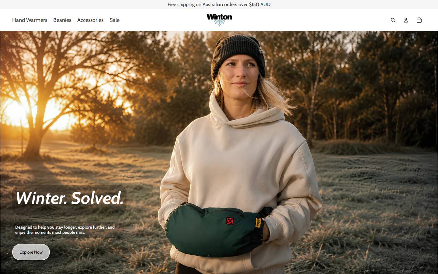 Wintonwarmer homepage screenshot