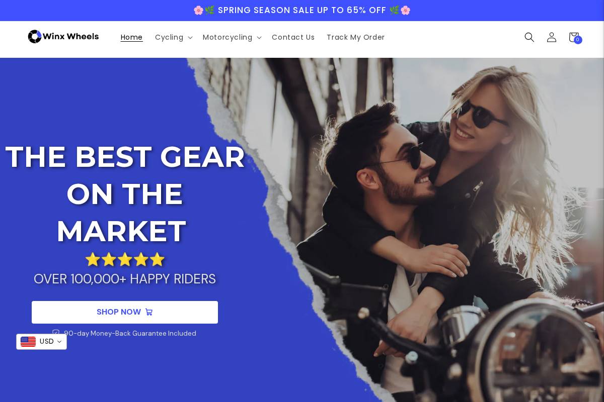 Winx Wheels homepage screenshot