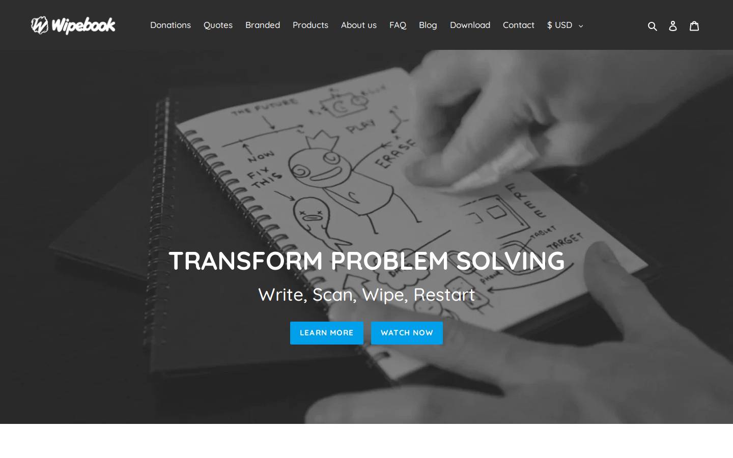 wipebook.com homepage screenshot