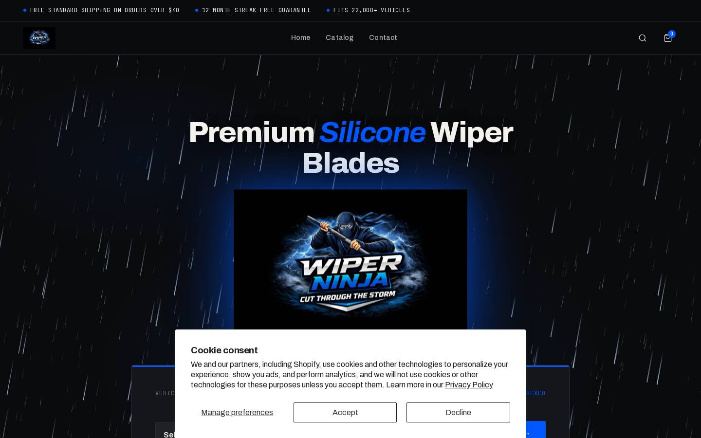 wiperninja.com homepage screenshot