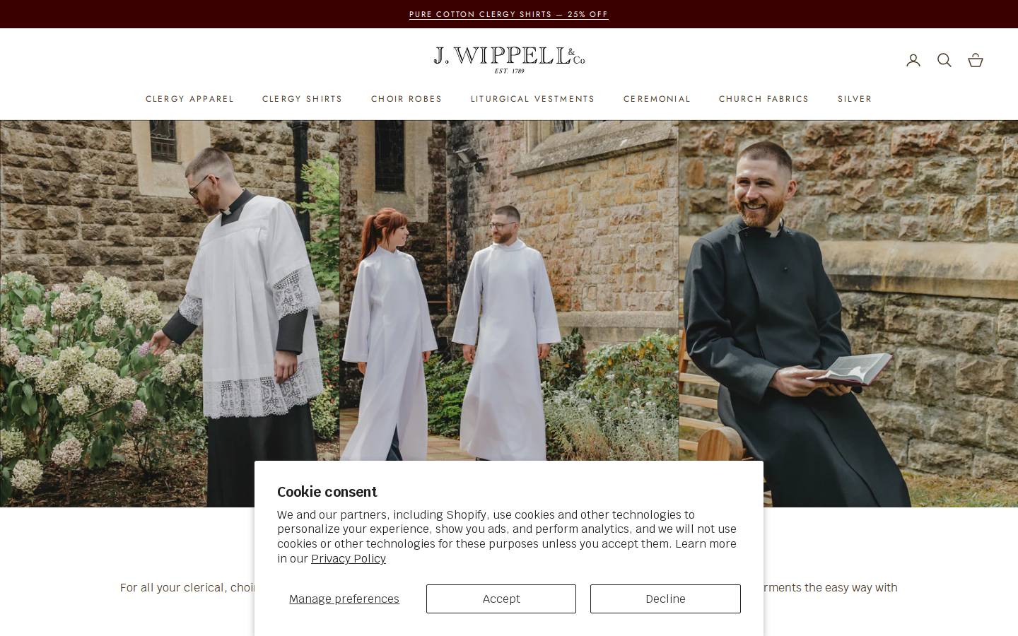 wippell.com homepage screenshot