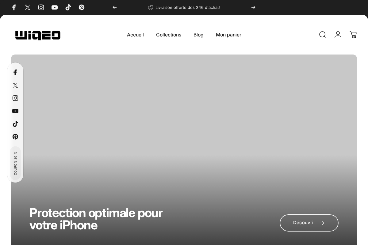 wiqeo.com homepage screenshot
