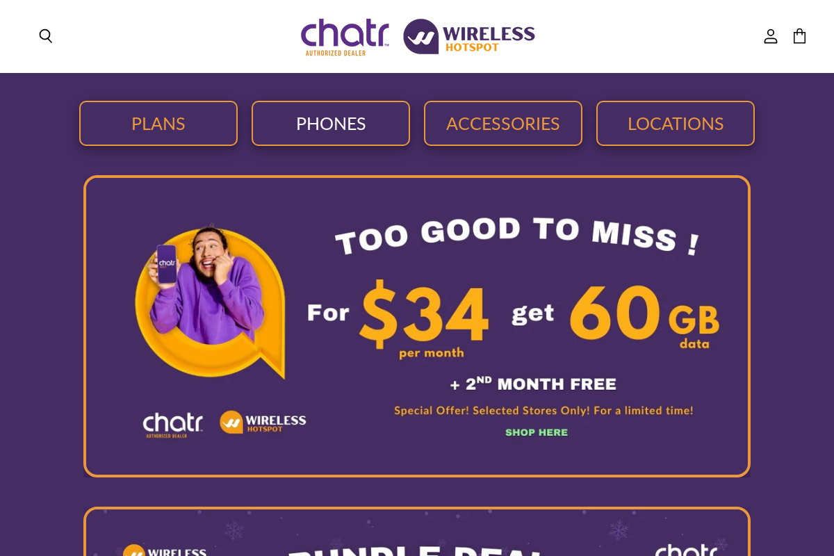 Wireless Hotspot - Chatr Authorized Dealer homepage screenshot