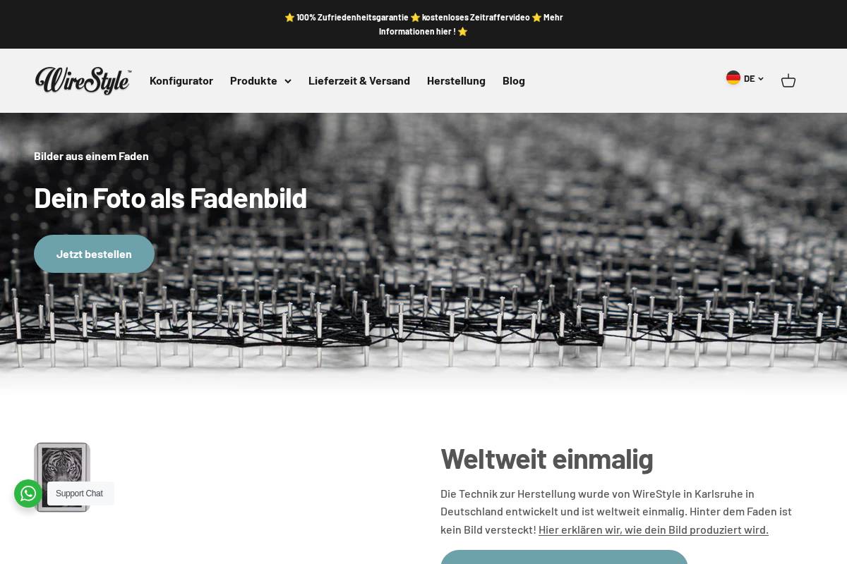 WireStyle homepage screenshot