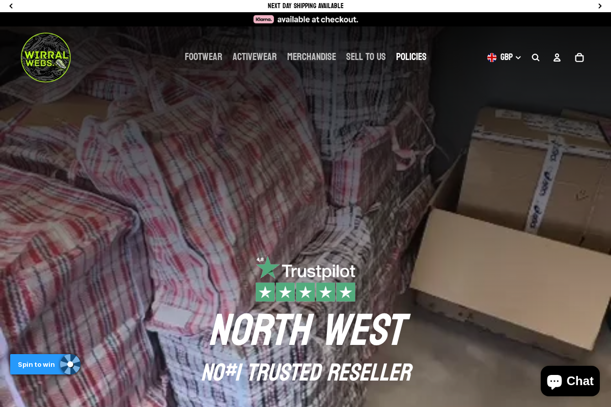 Wirralwebs homepage screenshot