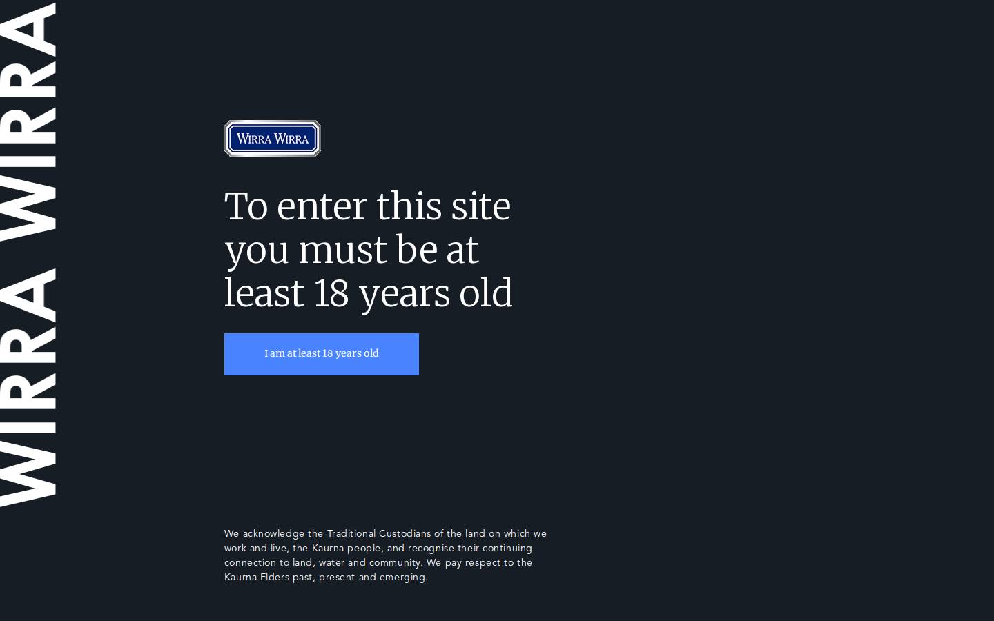 wirrawirra.com homepage screenshot