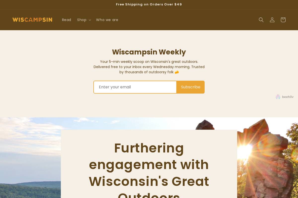 wiscampsin.com homepage screenshot