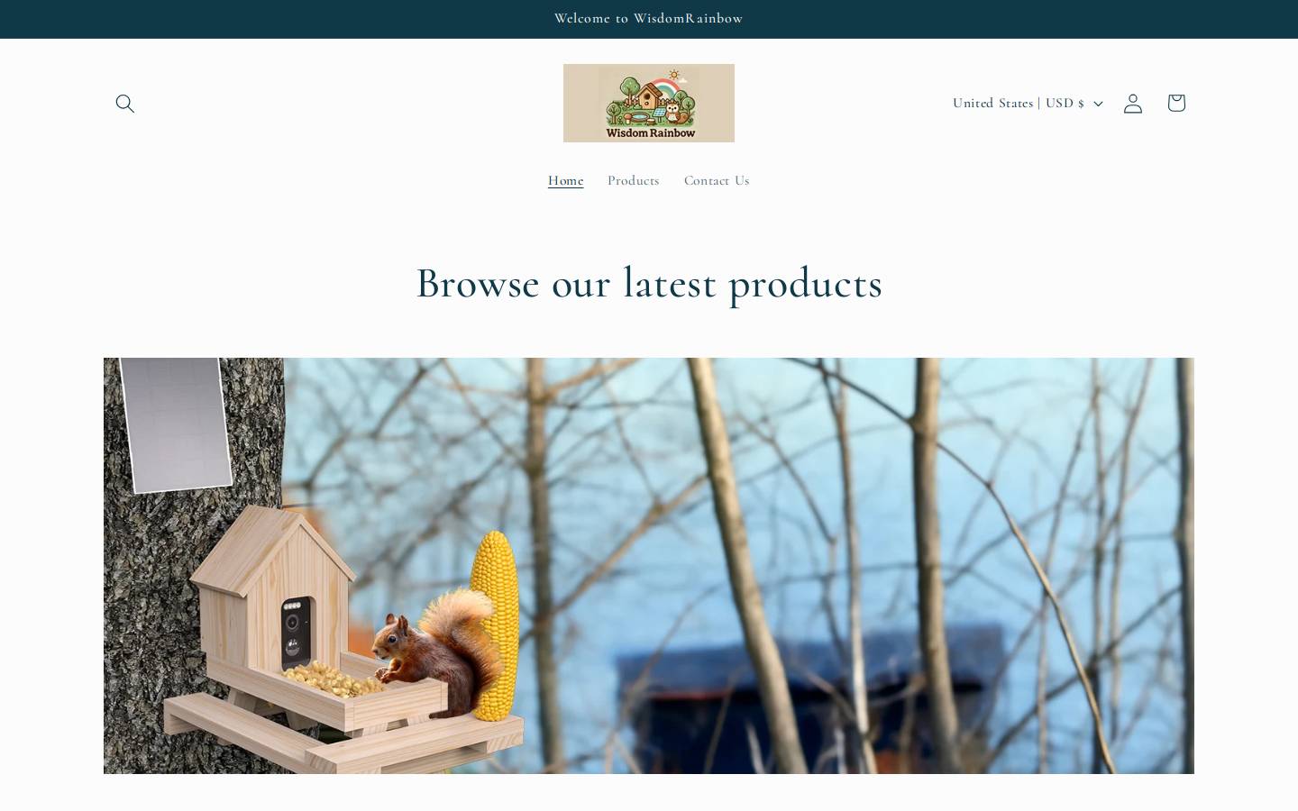 wisdomrainbow.com homepage screenshot