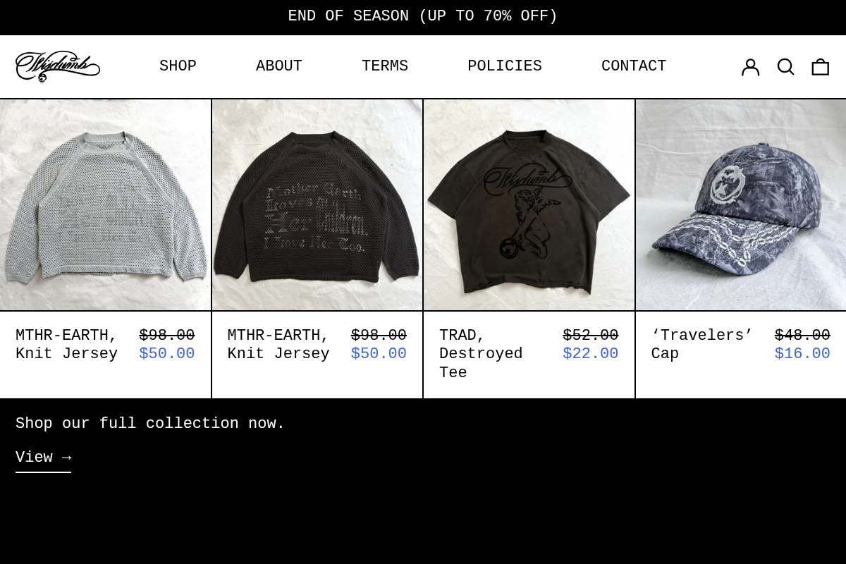 wisdumb homepage screenshot