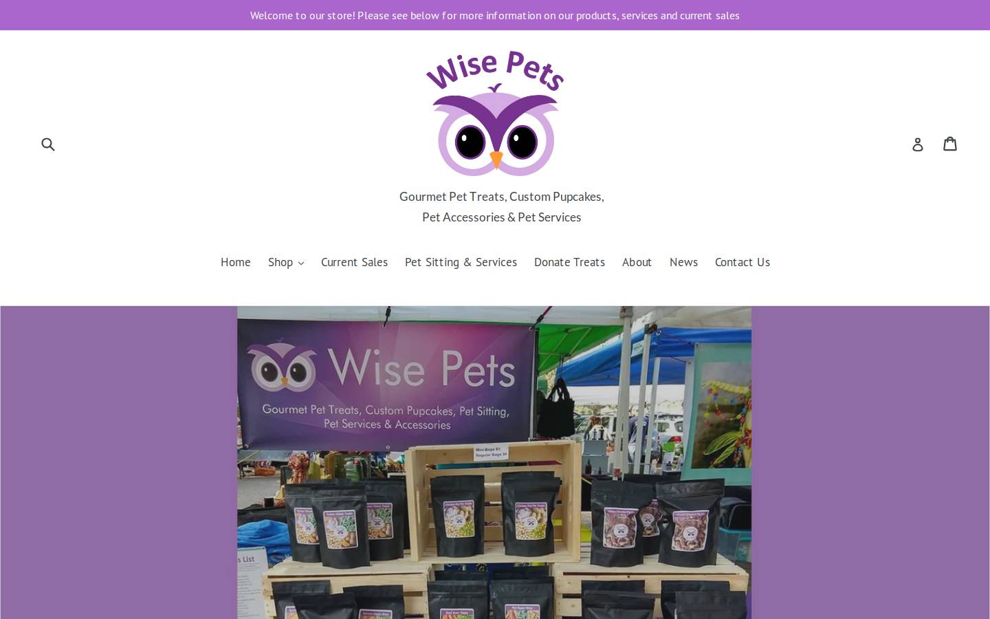 wisepets.us homepage screenshot