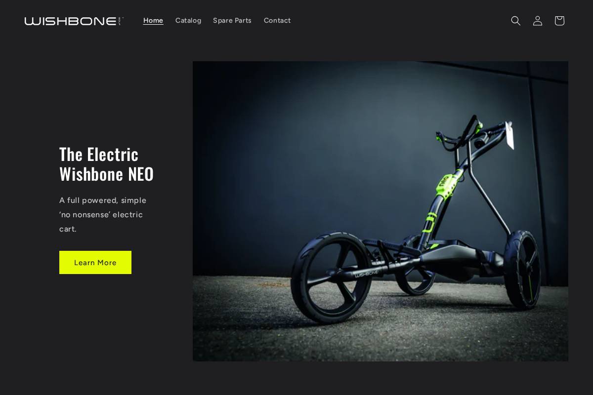 wishbone.golf homepage screenshot