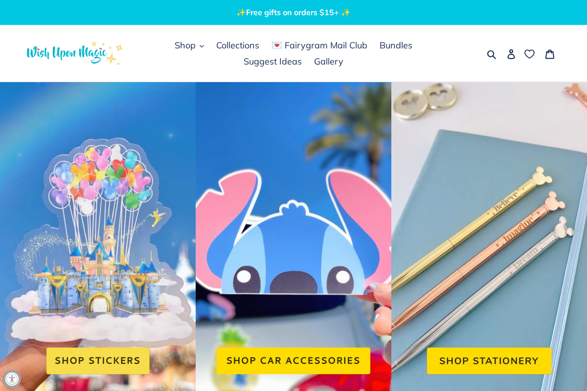 Wish Upon Magic homepage screenshot